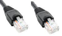 Ultra Spec Cables Pack of 2 - Black 1FT Cat6 Ethernet Network Cable LAN Internet Patch Cord RJ45 Gigabit