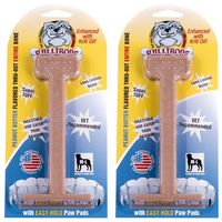 Bullibone Nylon Dog Chew Toy Large Nylon Bone - Improves Dental Hygiene, Easy to Grip Bottom, and Permeated with Flavor