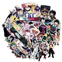 Bowinr My Hero Academia Car Stickers, Anime Vinyl Waterproof Bumper Sticker for Phone, MacBook, Laptop, Car, Lugguage, Window, Wall and More (70pcs)