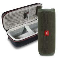 JBL FLIP 5 Portable Speaker IPX7 Waterproof On-The-Go Bundle with gSport Deluxe Hardshell Case (Green)