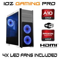 Custom Built Gaming Desktop PC AMD A10 Quad CORE 4.1 GHZ WiFi 8GB 1TB WiFi Tower Budget Gaming 12 CORE Processor Windows 10