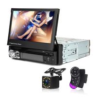 CarThree Single Din Car Stereo Touch Screen 7 Inch Car Radio Touch Screen with Bluetooth AUX/USB/TF Car FM Radio Receiver MP3/MP4/MP5 Player 1080P Single Din Stereo Support Backup Camera