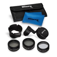 Ultimaxx 7 Piece Drone Camera Filter Bundle Kit for DJI Phantom 4 Pro, Phantom 4 Pro+ and Phantom 4 Advance Quadcopter w/Filters, Lens Hood, Gimbal Stabilizer, Carry Case