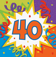 Birthday Blast 40th Birthday Luncheon Napkins 16 per Pack