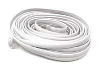 WWT 25 Ft 4C Telephone Extension Cord Cable Line Wire, for Any Phone, Modem, Fax Machine, Answering Machine, Caller ID, White
