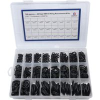 Boeray 24 Size 740 pcs Nitrile Rubber NBR O-Ring Gasket Ring Assortment Kits Thickness 1.5mm 2.4mm 3.1mm