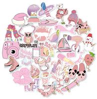 Vsco Girls Stickers for Hydro Flask Water Bottles Big 35 Pack Cute,Girls,Waterproof,Aesthetic,Trendy Stickers for Teens, Waterbottle,Laptop,Phone,Travel Extra Durable Vinyl(Pink)