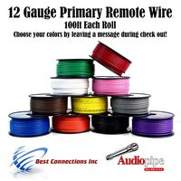 Pick 1 Color 12 Gauge Primary Remote Wire Stranded Copper Power Cable 12V Wiring 100 FT Roll
