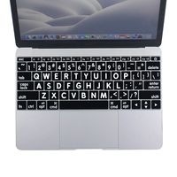 Premium Keyboard Cover,Ultra Thin Keyboard Skins for New Pro 13 inch without Touch Bar A1708 and MacBook Pro Retina 12 inch-Big Font Black(US version)