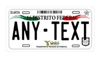Distrito Federal Mexico License Plate