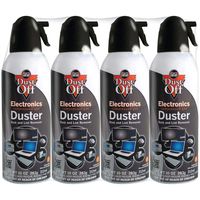 Dust-Off Disposable Compressed Gas Duster, 10 oz Cans, 4 Pack (.3 Pack(40 Oz.))