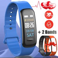 Waterproof IP67 Fitness Tracker HR,[2 Replaceable Bands]Activity Smart Bracelet Wristband with Heart Rate Monitor Step Calorie Distance Track Call SMS SNS Remind School Sports Gift for College Student