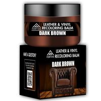 Dark Brown Leather Recoloring Balm - Leather Repair Kits for Couches - Leather Restorer for Couches Brown Car Seat, Boots - Cream Leather Repair for Upholstery - Refurbishing Dark Brown Leather Dye