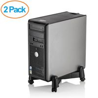 Halter LZ-401 PC Computer Stand Case Caddy for Desktop/Tower Cases with Adjustable Width and 4 Caster Rolling Wheels (2 Pack)