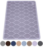 MIGHTY MONKEY Premium Cat Litter Trapping Mats, Phthalate Free, Best Scatter Control, Jumbo XL Sizes, 35 x23 inches, Mat Traps Litter, Easy to Clean, Soft on Kitty Paws, Purple