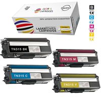 Global Cartridges Compatible Toner Cartridges Set Replacement for TN 315 / TN315 / TN 310 / TN310 ( Black , Cyan , Yellow , Magenta , 4-Pack )