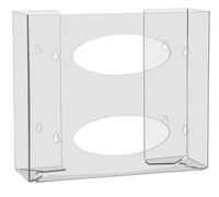 TrippNT 51144 Double Two Faced Glove Box Holder, 11" W x 10" H x 3-1/2" D, Clear