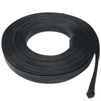 Seismic Audio - EBS1225Black- 25 Foot Black 1/2" Expandable Woven Cable Sleeve Tubing Cord Sock