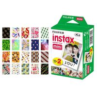 Fujifilm instax Mini Instant Film (20 Exposures) + 20 Sticker Frames for Fuji Instax Prints Holiday Package