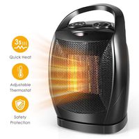 Space Heater, 1500W Fast Heat Small Portable Ceramic Space Heater for Office Small Room Desk, Multi Thermostat, Overheat & Tip-Over Protection for Indoor Use