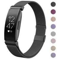 HAPAW Bands Compatible with Fitbit Inspire HR, Inspire Metal Band Accessories Stainless Steel Mesh Bracelet Women Men Wristbands Strap for Inspire & Inspire HR Fitness Tracker