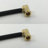 6 inch RGU178 SMB FEMALE ANGLE to SMB FEMALE ANGLE Pigtail Jumper RF coaxial cable 50ohm High Quality Quick USA Shipping