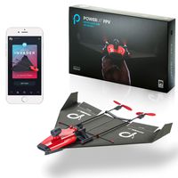 PowerUp X Fpv Smartphone Remote Controlled Paper Airplane Dual Motor Conversion Kit with A Live Streaming Camera | Electric Motor for DIY Paper Plane | Ios & Android | Valentines Day Best Gift for Him