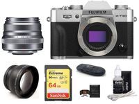 FUJIFILM X-T30 Mirrorless Digital Camera Body (Silver) + XF 35mm f/2 R WR Lens (Silver) Bundle, Includes: SanDisk 64GB Extreme SDXC Memory Card, Card Reader, Memory Card Wallet and Lens Cleaning Kit