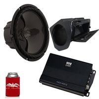 Wet Sounds - SS-10BS4 10" Subwoofer, MB Quart NA2-400.2 Amp, SSV Works Polaris RZR Glove Box Enclosure