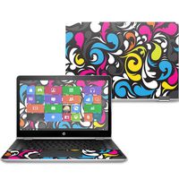 Mightyskins Skin Compatible with Hp Pavilion X360 14" (2017) - Swirly | Protective, Durable, and Unique Vinyl Decal Wrap Cover | Easy to Apply, Remove, and Change Styles | Made in The USA