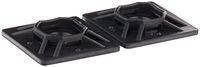 Adhesive Cable Tie Mount, 0.203" Slot Width, 1" Width, 0.16" Height, 1" Length, Black
