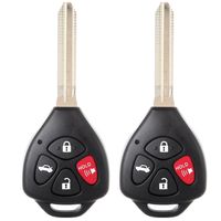 ECCPP Replacement Uncut Keyless Entry Remote Key Fob fits for 08-2012 Toyota Scion xB/ 06-2010 Toyota RAV4 HYQ12BBY (2X)