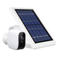 Wasserstein Solar Panel Compatible with eufyCam E Wireless Security Camera - Power Your eufyCam Surveillance Camera Continuously (White)