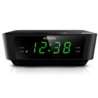 PHILIPS Digital Alarm Clock Radio for Bedroom AM/FM Radio, LED Display, Easy Snooze, Sleep Timer, Battery Back up (Batteries Sold Seperately)