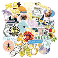 Aloddy 50 Pcs Cute VSCO Stickers,Water Bottles Big Stickers,Laptop Stickers,Waterproof,Aesthetic,Fashion Stickers for Teens,Girls Perfect for Water Bottles,Phone,Travel Extra Durable Vinyl