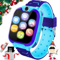 YENISEY Kids Smart Watch for Boys Girls - HD Touch Screen Sports Smartwatch Phone with Call Camera Games Recorder Alarm Music Player for Children Teen Students Age 3-12 (03 Blue)