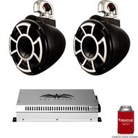 Wet Sounds 8" Black Tower System: A Pair of REV8B-SC 8" Tower Speakers & SYN2 700 Watt Amplifier