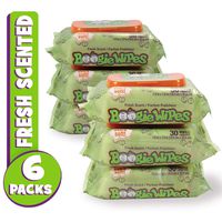 Boogie Wipes, Wet Wipes for Baby and Kids, Nose, Face, Hand and Body, Soft and Sensitive Tissue Made with Natural Saline, Aloe, Chamomile and Vitamin E, Fresh Scent, 30 Count (Pack of 6)