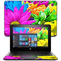 Mightyskins Skin Compatible with Hp Probook X360 11" (2017) Wrap Cover Sticker Skins Colorful Flowers