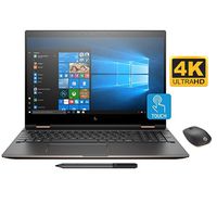 HP Spectre x360 15t 2-in-1 Convertible Laptop (8th Gen i7-8705G, 32GB RAM, 512GB Sata SSD, 15.6" UHD micro-edge Touch Corning Gorilla, Radeon RX Vega, Win10 Pro) Dark Ash with HP Z5000 Bluetooth Mouse