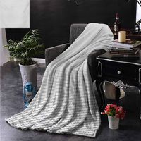 PCNBDJC Blanket Modern Retro Style Vintage Digital Computer Made Like Dots Image Artwork Keep Warm W54 x L84 Inch Charcoal Grey Black and White