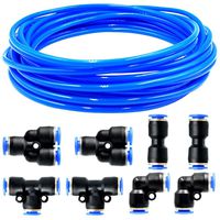 Tailonz Pneumatic 3/8 Inch od 10 Meters PU Air Tubing Kit Pipe Hose Air Line Tubing Or Fluid Transfer Pneumatic tubing (3/8 PU Tube)