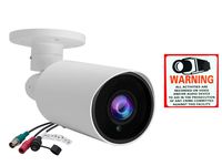 Evertech Full HD 1080P 2.1MP 2.8-12mm Manual Zoom Bullet Outdoor Security Camera IR LED Night Vision Indoor Outdoor Waterproof 4 in 1 for AHD TVI CVI Traditional Analog DVR with Free CCTV Warning Sign