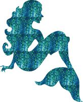 Mermaid Decal Sticker Premium Vinyl Laptop car Window 4" Tall