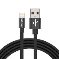 iPhone Charger Cable,Hibiker Lightning Cable 4Pack（3/6/6/10FT）Long Nylon Braided USB iPhone Data Cable Fast Charging Cord Compatible iPhone XS/MAX/XR/X/8/7/6/iPad/iPod (Black)