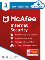 McAfee Internet Security, 3 Device, Antivirus Software, Password Manager, 1 Year Subscription- [Download Code]- 2020 Ready