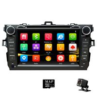 NVGOTEV Car Stereo Headunit Fits for Toyota Corolla 2007 2008 2009 2010 2011 DVD Player Radio 8 Inch HD Touch Screen GPS Navigation with Bluetooth Steering Wheel Control 16GB Map Card
