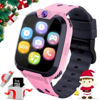 Jesam Kids Games Smartwatches for Boys Girls - 1.54" HD Touch Screen Sports Smartwatch Phone with Call Camera Games Recorder Alarm Music Player for Children Days Students Age 3-12 (Mix Pink)