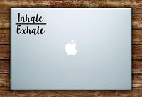 BYRON HOYLE Inhale Exhale Laptop Decal Sticker Vinyl Art Quote MacBook Apple Decor Mandala Namaste Om Meditate Zen Buddha Yoga Breathe Relax