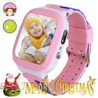 YENISEY Kids Waterproof Smart Watch Anti-Lost (LBS+WiFi),Touch Screen smartwatch with SOS Call Voice Chat Camera Alarm Clock for Girls Boys Toys Gifts (Pink)